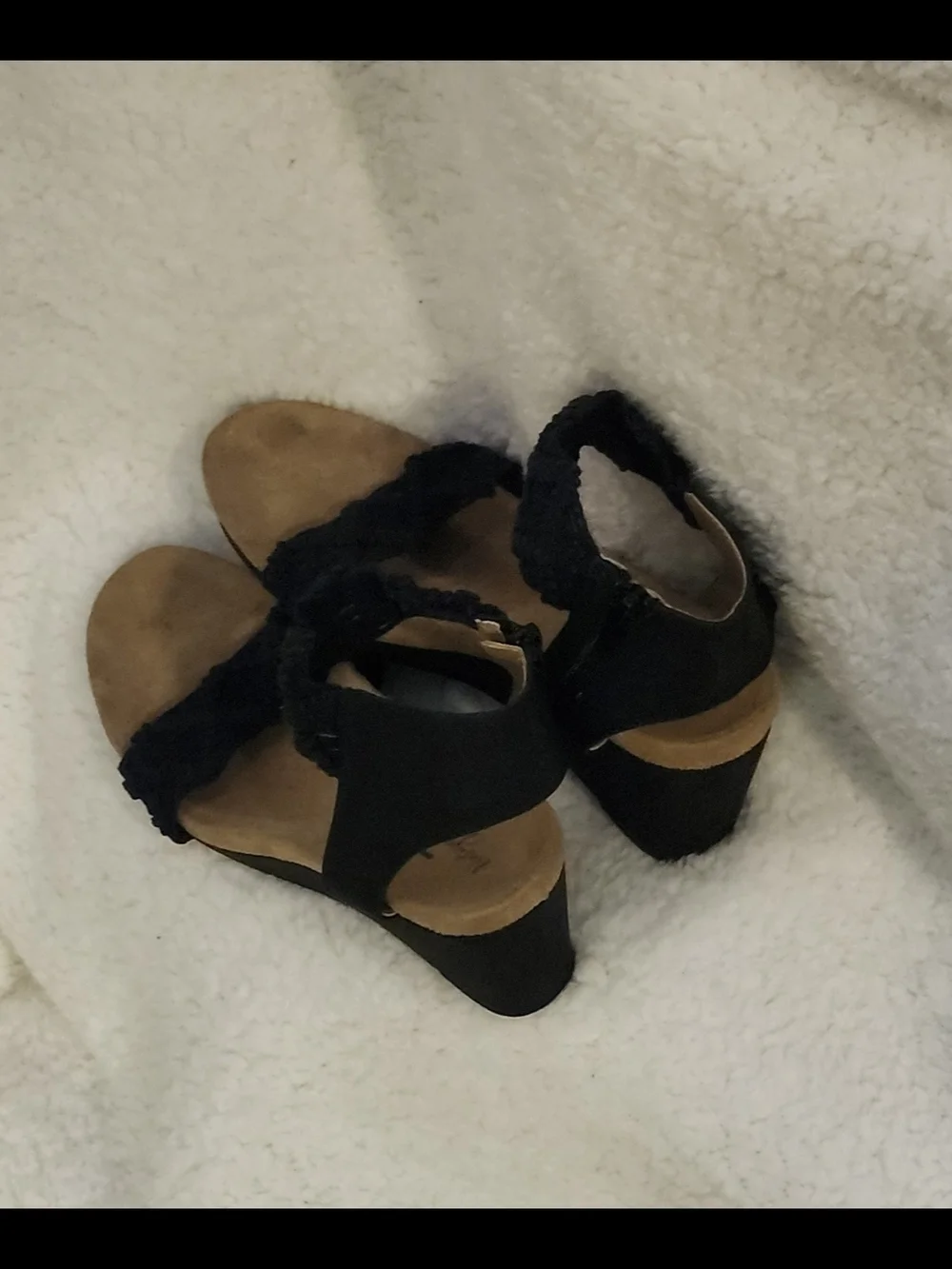 Women’s Ankle-Strap Black Braided Sandals